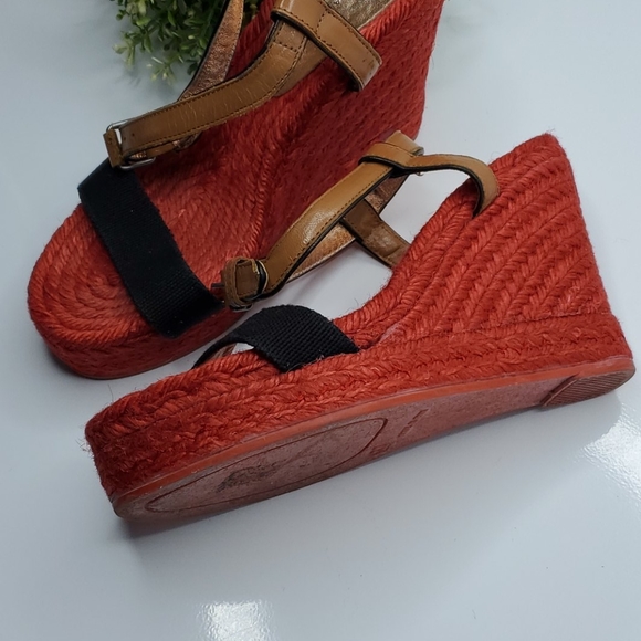Marc By Marc Jacobs Espadrille Wedge in Red/Black - Picture 4 of 5